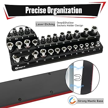 小物 YU Amazon.com: YIYITOOLS Magnetic Socket Organizer Set, 6Pc